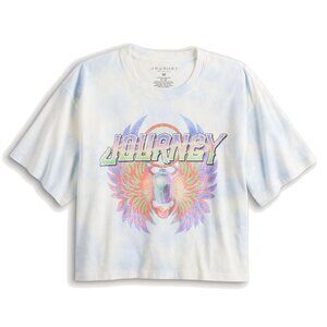 New! Journey Rock Band Tie-Dye Crop T-Shirt